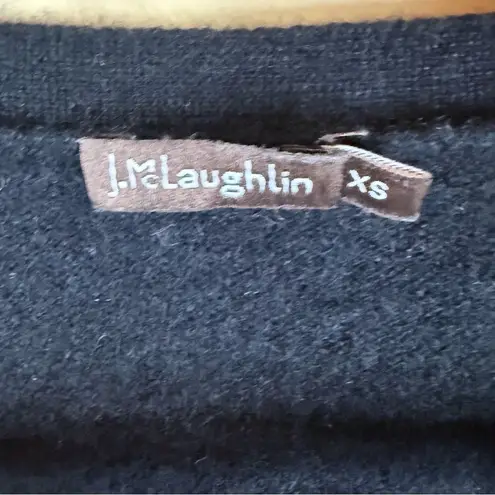 J. McLaughlin Womens 100% Cashmere Black Button Down Cardigan Size XS Career Work