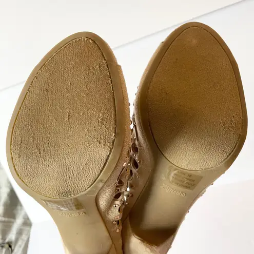 Zigi Soho Heels Booties Rhinestone Cutout Stiletto Party Shoes Size 10 Glamour