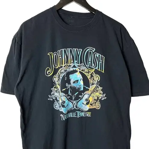 Urban Outfitters Johnny Cash Nashville Tennessee T Shirt Large L Black Graphic Tee