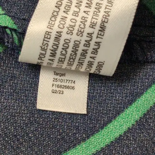 NWT Rowing Blazers X Target Navy Lime Green Striped Sleeveless Maxi Dress Size S Blue