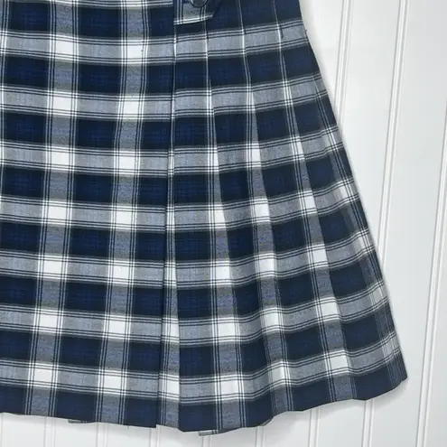 Flynn O’Hara Vintage School Academia Tartan Plaid Pleated Wrap Around Kilt Small