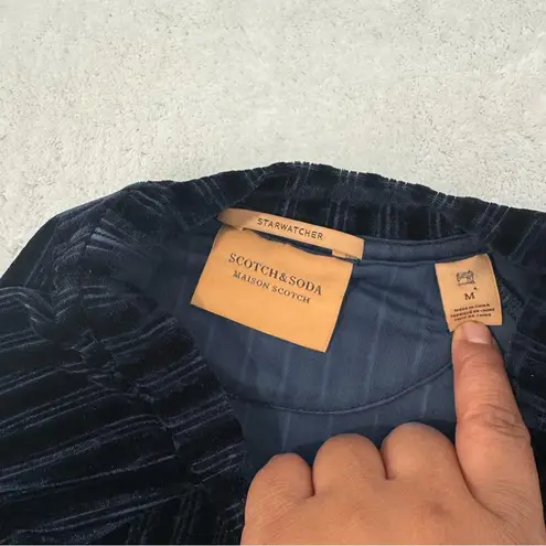 Scotch & Soda  Stripe velvet midi dress size M