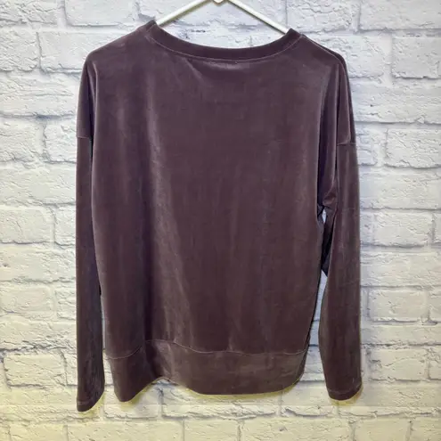 Cable & Gauge Sport Plush Velour Tracksuit Set Womens Medium Purple Top Pants