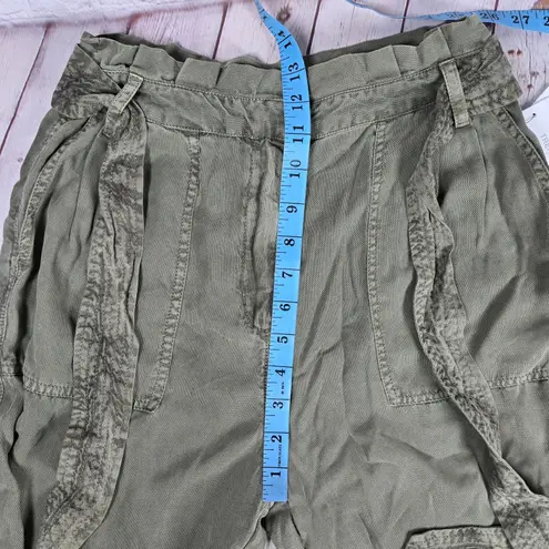 Treasure & Bond Paper-bag Chino Cropped Pants in Olive Sarma 4 NWT