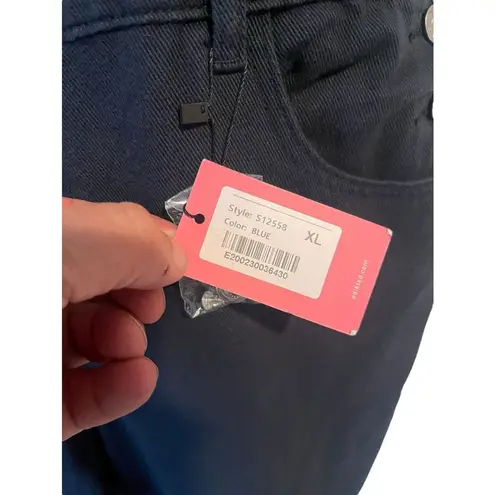 Edikted Overalls Womens Size XL Sk8ter Wide Leg Soft Denim Dark Blue Full Length