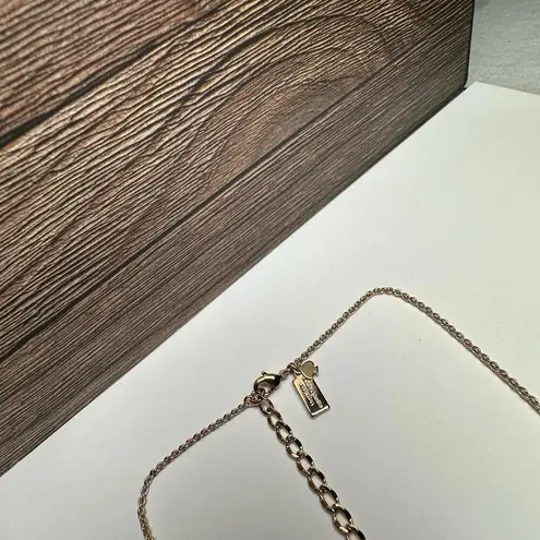 Kate Spade Orange Rhinestone Faux Pearl Gold Tone Necklace Bella Fleur