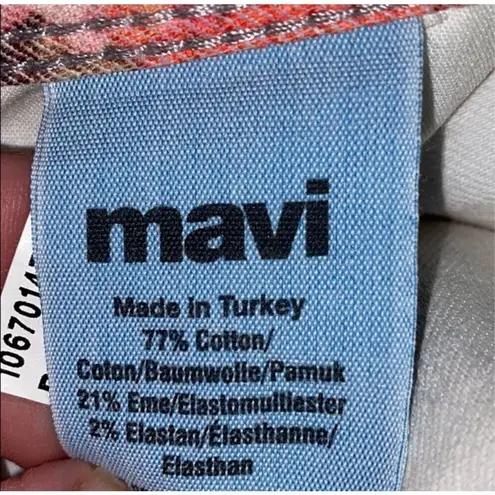 Mavi Serena jeans blue pink yellow bird floral skinny jeans size 27