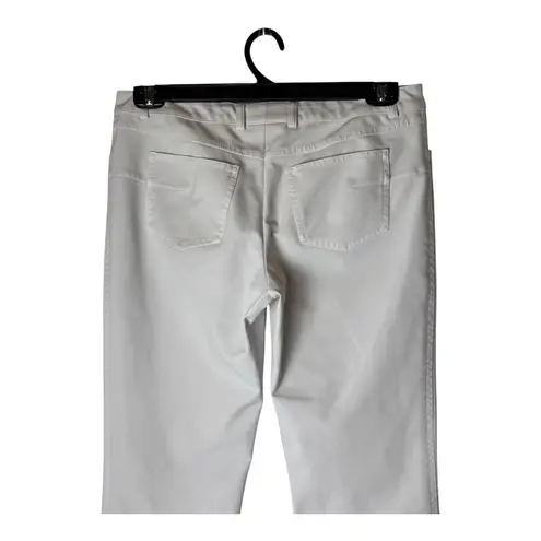 Escada Pants Women Medium White Tapered Ankle Luxury Preppy Career Casual