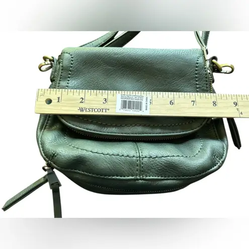 Antik Kraft Women's Green Leather Crossbody Bag w/ Adjustable Strap