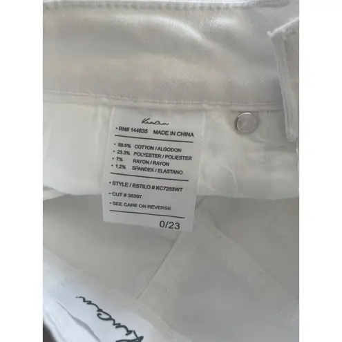 Kancan High Rise Ankle Skinny White Jeans Size 0 23 Stretchy Denim Kendra NWT