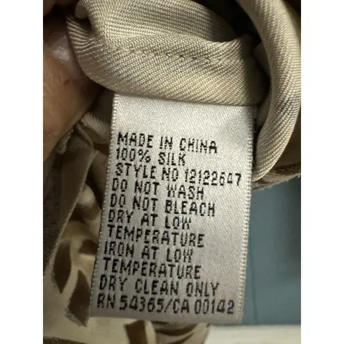 Peter Nygard Silk Animal Print LONG SLEEVE SHIRT BLOUSE Shacket Women’s Size S - Image 4