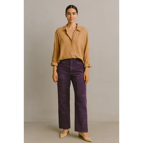Tuckernuck SEA New York Kali Quilted Ankle Pants Eggplant Purple 4 Quiet Luxury