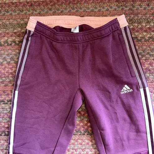 Adidas  MAROON & PINK CLASSIC STRIPE SWEATPANTS