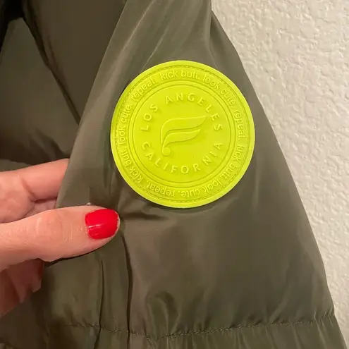 Fabletics  Womens Small Puffer Coat Jacket Maia Voyage Green Athleisure Long