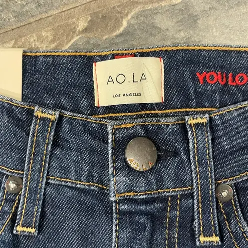 Alice + Olivia NWT AO.LA  Distressed High Waisted Jeans Sz 25