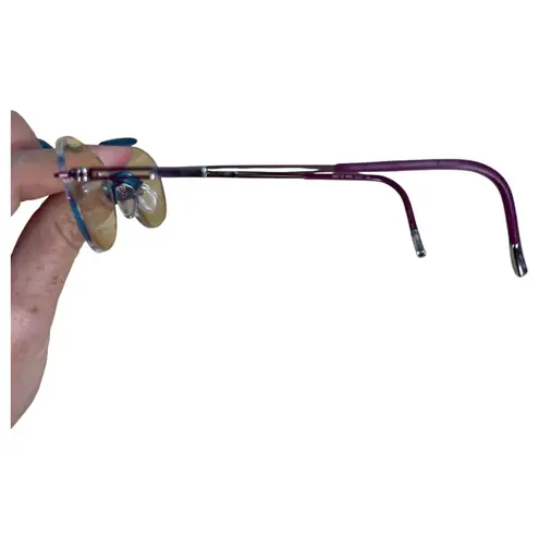 Silhouette 5521 Purple Metal Frame Rimless Frames Glasses