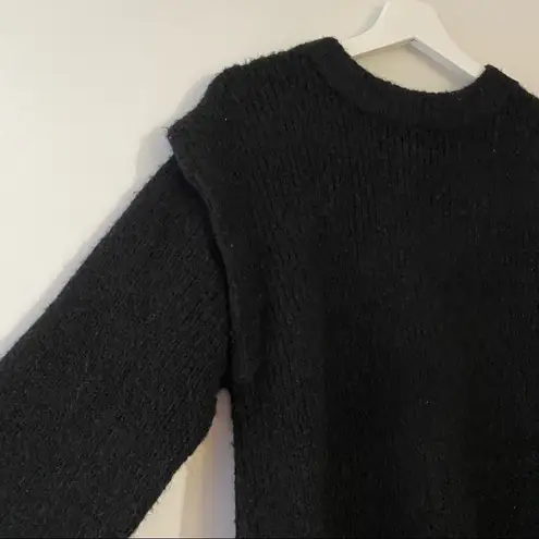 VERO MODA Sweater vmdaisyshoulder long blouse Black Crewneck Neutral Casual Cute