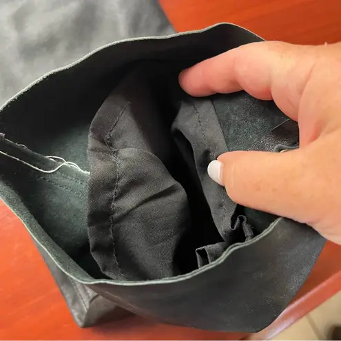 Hugo Buscati Faded Black Leather Pant Womens Size 4 Lined Pockets Zipper *FLAWS - Image 13