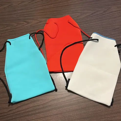 Triangl Neoprene Backpack Bags Lot of 3 For Swimsuits White
