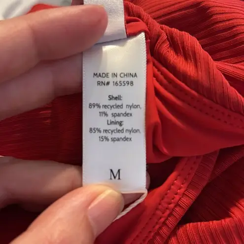 ANDIE Marco Rib One Piece swimsuit Flame Red size Medium NWT