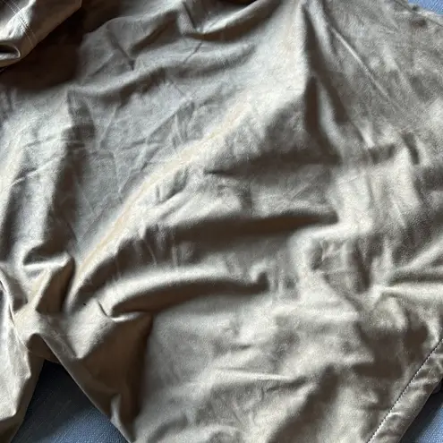 STAUD  Brown Suede Pullover Outterwear W Leather Pouch Pocket