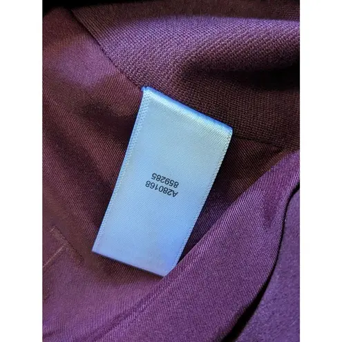 H by Halston H Halston Faux Suede Asymmetrical Motorcycle Jacket Moto Maroon Burgundy Womens