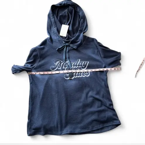 PaperMoon “Monday Blues” Graphic Hooded Sweatshirt