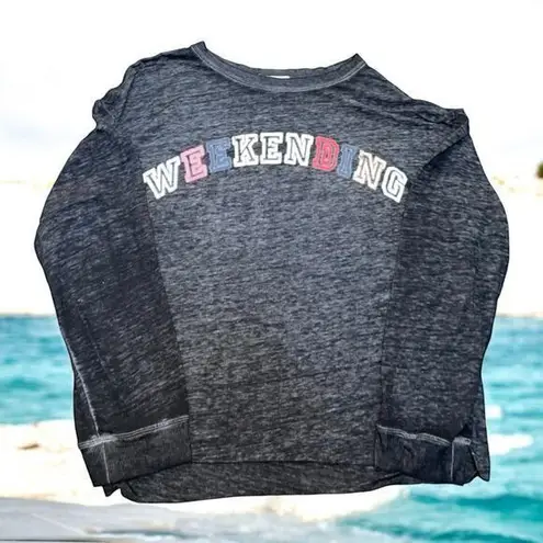 C&C California C & C California Womens Sz XL Weekending Top Pullover Crew Neck Long Sleeve