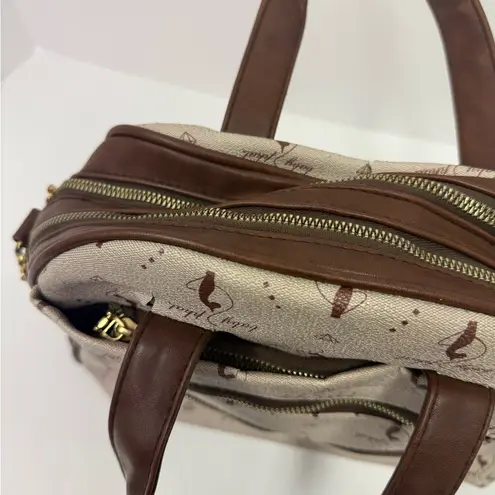 Baby Phat Vintage Logo Satchel Bag Brown Beige Y2K Purse