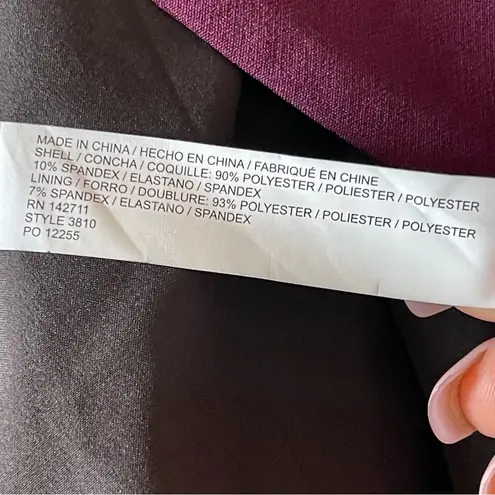 Eloquii Women’s Tie Neck Peplum Blazer Jacket Plus Size 18 Purple Fitted Suiting