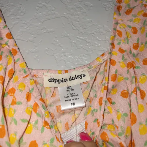 dippin daisy's swimwear NWT Dippin’ Daisy’s Orange Freshly Squeezed Cut Out Dress Size Medium