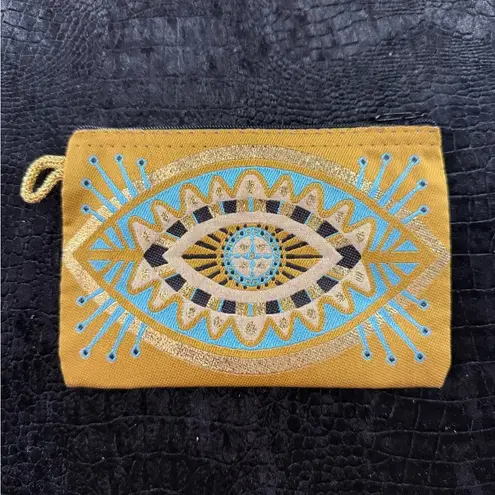 Embroidered Eye Design Clutch