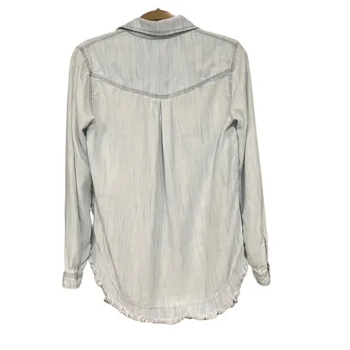 Bella Dahl  Long Sleeve Shirt With Fray Hem