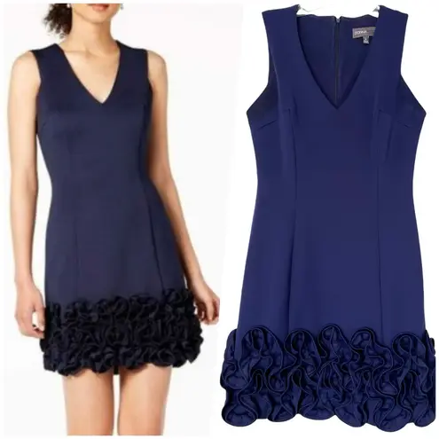 Donna Ricco dress cupcake embellished ruffle hem cocktail wedding 4