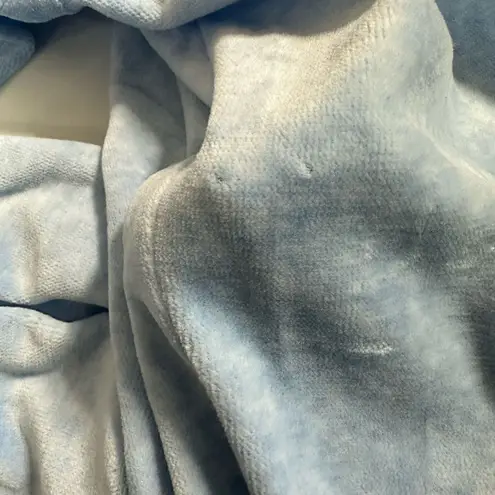 St. John Sport Y2K pastel baby blue velour velvet track pants