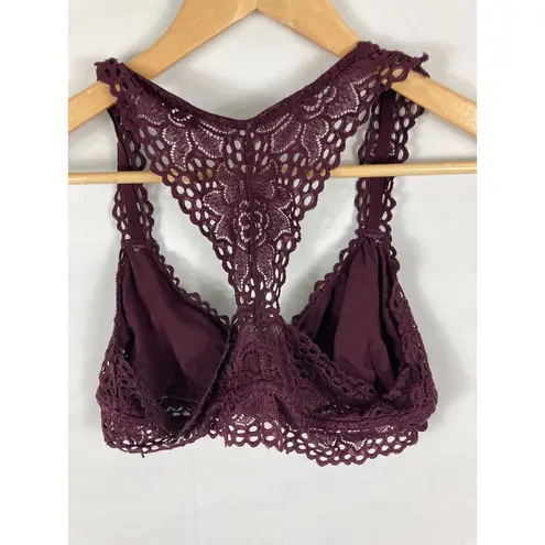 Aerie  Purple Lace Racerback Bralette Size Large