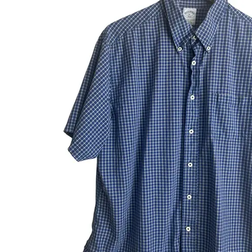 Brooks Brothers Mens Shirt XL Slim Fit Checked Button Up Preppy Office Travel