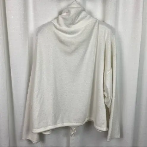 Aerie  White Snowed In Fleece Mock Neck Pullover Sz.XL