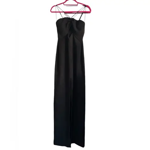 Likely Rocky Ruched Cut-Out Gown in black