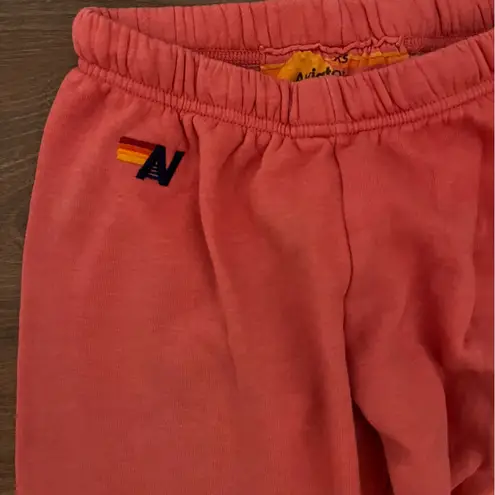 Aviator Nation  5 Stripe Sweatpants - Coral