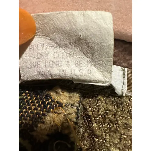 Vintage Boho Chic Patchwork Tapestry Work Coat Large Effortless Artsy Large Gold