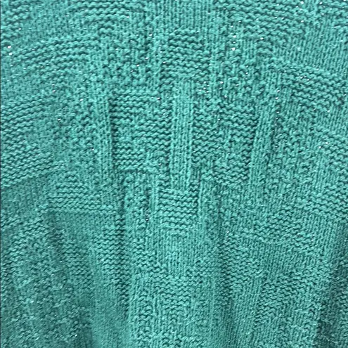 Lake Harmony Green Crew Neck Sweater M Textured Knit cotton vintage unisex Size M