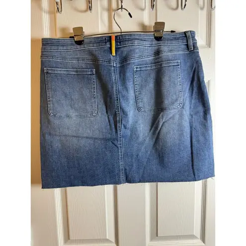 NYDJ Womens Stretch Knee Length Casual Summer Jean Skirt Plus Size 18