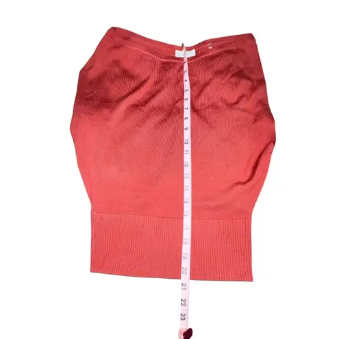 Ramy Brook Chet Merino Off-The-Shoulder Sweater Amber Orange XS Ribbed New FLAW