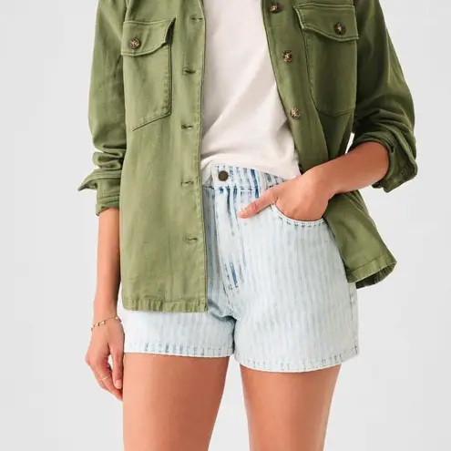 Faherty Topsail Striped Jean Shorts Blue Size 26