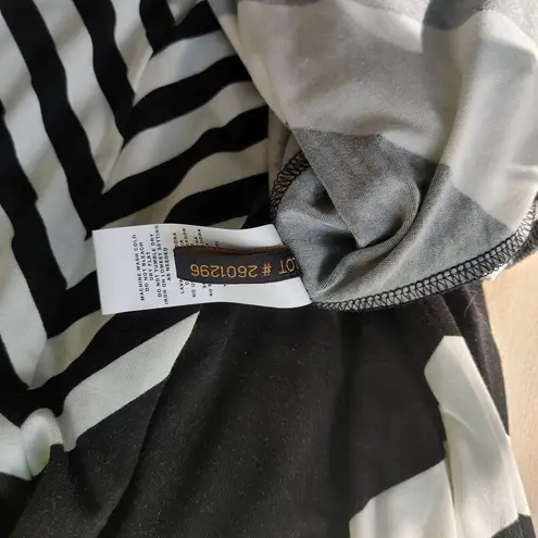 Jeans by Buffalo Maxi Strapless XL Long Dress Zahra Stripes Gathered Black White