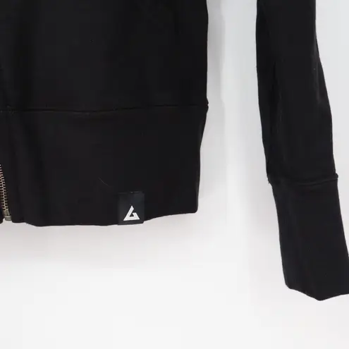 American Giant Black Cotton Full Zip Hoodie Women's XS Made in USA