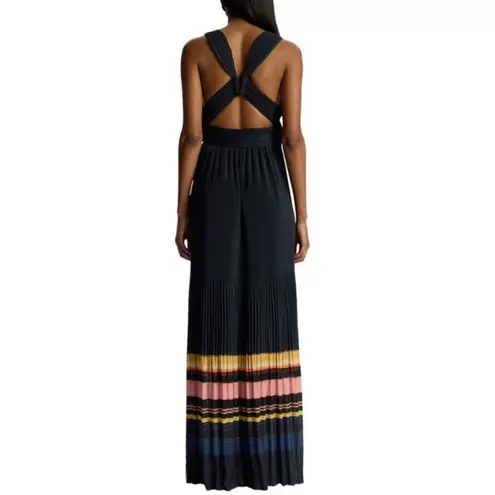 ALC Frank A.L.C. Everly Gown - Size 6 - Dark Navy Pleated Long Maxi Formal Dress