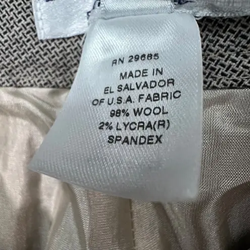 Pendleton Trouser Pants Womens 12 Brown Wool Herringbone Savvy Stretch Classic