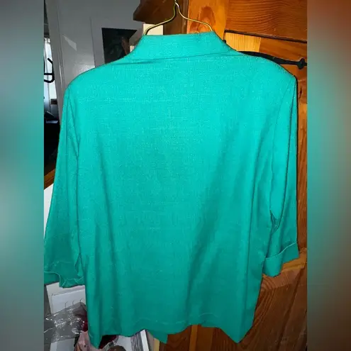 Vintage 80s Joanna Green Cropped Blazer with Short Sleeves